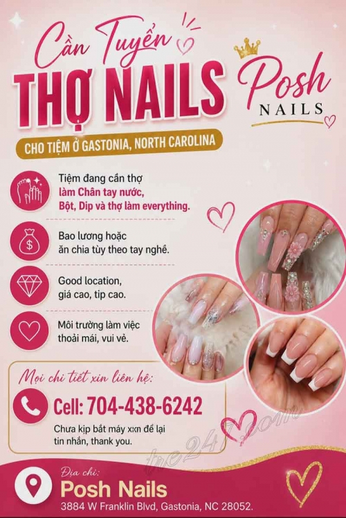 Cần Thợ Nails Gastonia, North Carolina