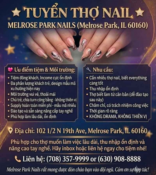 Cần Thợ Nails Melrose Park, Illinois - Bột, Design, Everything