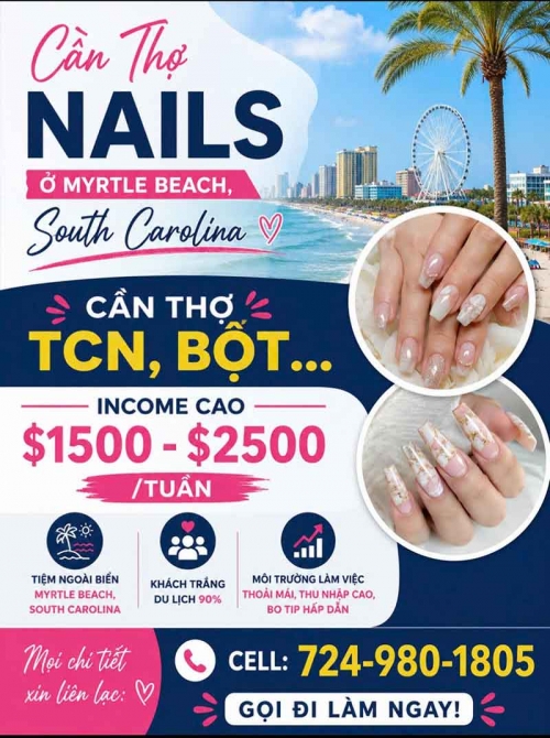 Cần Thợ Nails Myrtle Beach, South Carolina - Bột, Tay chân nước