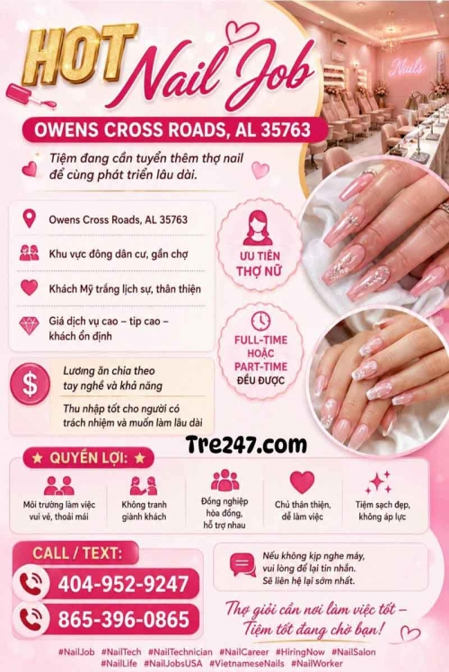 Cần Thợ Nails Owens Cross Roads, Alabama