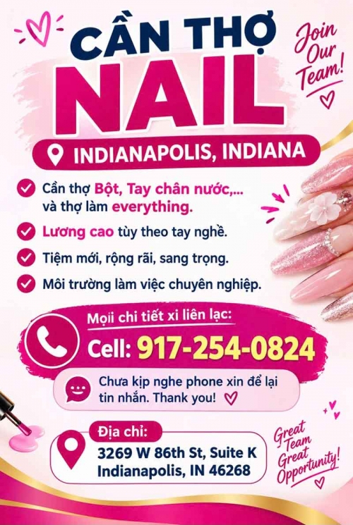 Cần Thợ Nails Tại Indianapolis, Indiana - Bột, Tay chân nước, Everything