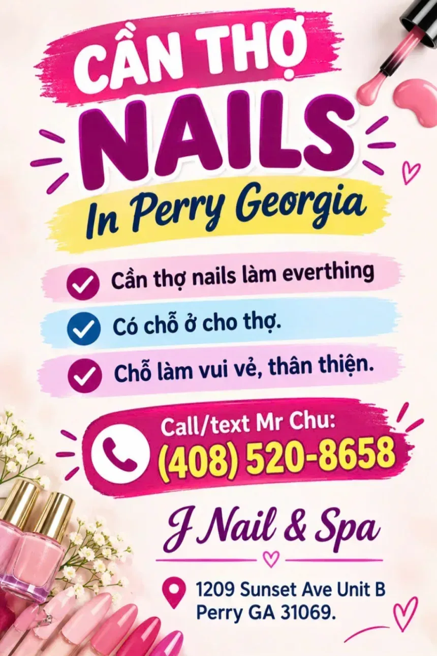 Cần Thợ Nails Vùng Perry, Georgia - Bột, Tay chân nước, Dip, Everything