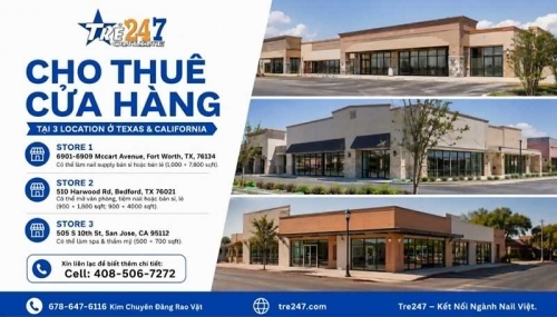 CHO THUÊ CỬA HÀNG TẠI TEXAS VÀ CALIFORNIA tại Fort Worth, Texas