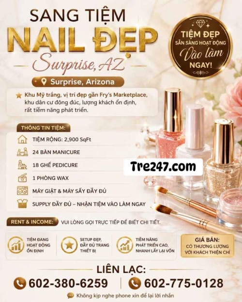 Sang Tiệm Nails Surprise, Arizona - Income Tốt