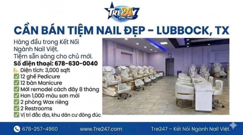 Sang Tiệm Nails Texas - Income Tốt tại Lubbock, Texas